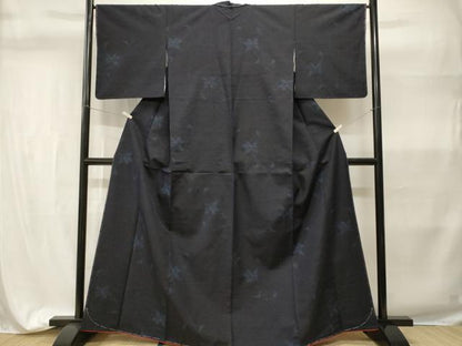 平和屋着物■上質な紬　80亀甲　枝花文　正絹　逸品　未使用　CABH9316ev
