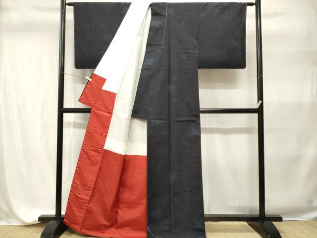 平和屋着物■上質な紬　80亀甲　枝花文　正絹　逸品　未使用　CABH9316ev