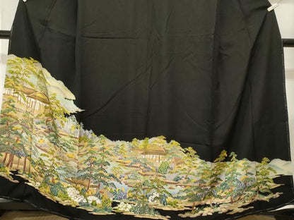 平和屋着物■豪華黒留袖　御所解文　正絹　逸品　CABH9324ev
