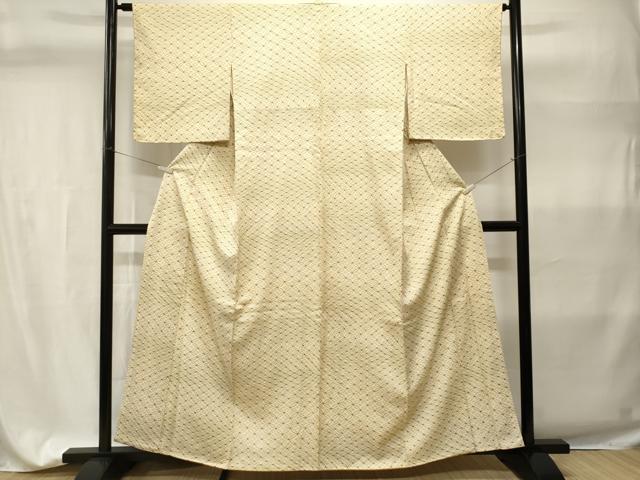平和屋着物■上質な小紋　七宝文　正絹　逸品　CABH9325ev