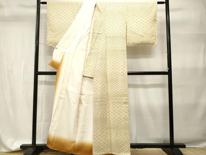 平和屋着物■上質な小紋　七宝文　正絹　逸品　CABH9325ev