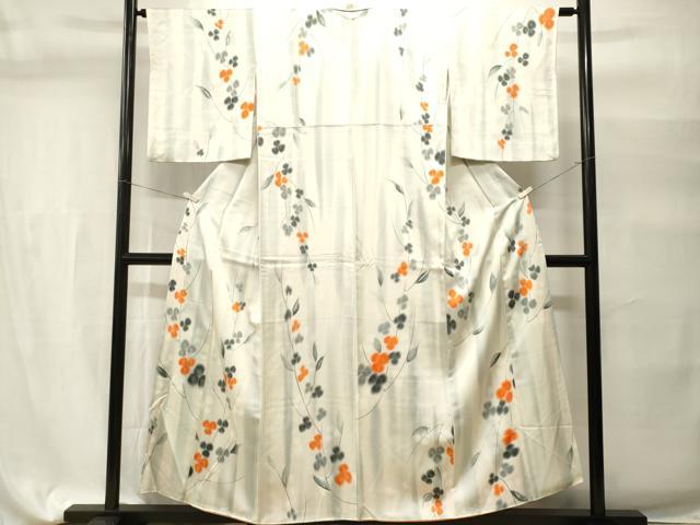 平和屋着物■上質な小紋　枝花文　暈し染め　正絹　逸品　CABH9497ev