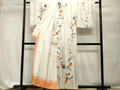 平和屋着物■上質な小紋　枝花文　暈し染め　正絹　逸品　CABH9497ev