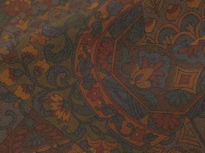 平和屋着物■上質な小紋　切嵌絵皿更紗花文　正絹　逸品　CABH9538ev