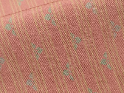 平和屋着物■上質な小紋　花菱縞文　正絹　逸品　CABH9540ev