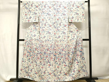 平和屋着物■訪問着　更紗花唐草文　正絹　逸品　CABH9542ev