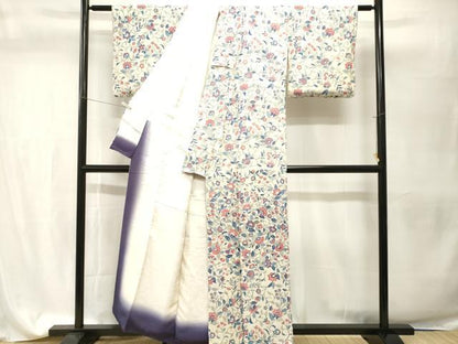 平和屋着物■訪問着　更紗花唐草文　正絹　逸品　CABH9542ev