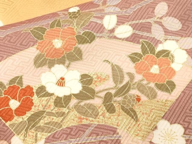 平和屋着物■訪問着　地紙重ね枝花文　暈し染め　金彩　やまと誂製　正絹　逸品　CABH9548ev