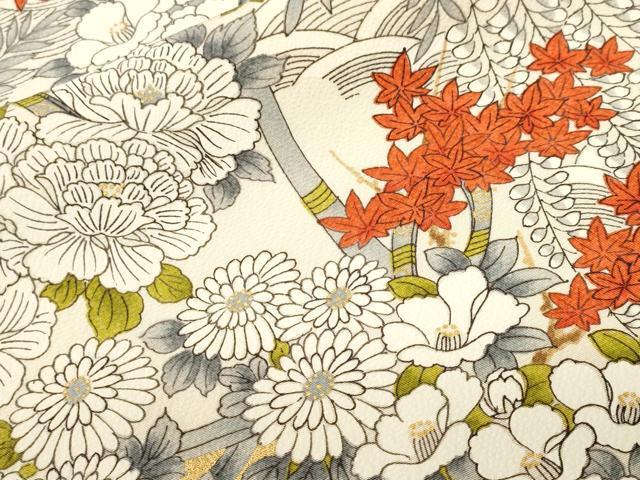 平和屋着物■上質な小紋　花籠文　金彩　正絹　逸品　CABH9566ev