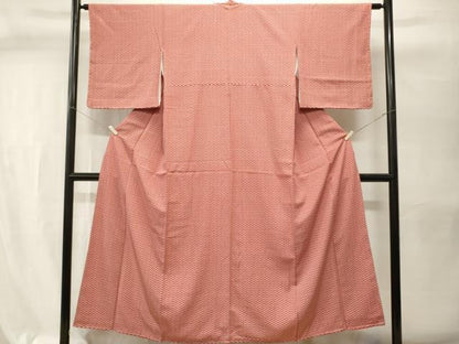 平和屋着物■上質な小紋　菱松文　正絹　逸品　CABH9570ev