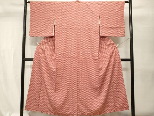 平和屋着物■上質な小紋　菱松文　正絹　逸品　CABH9570ev