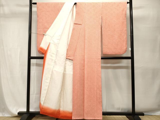 平和屋着物■大変加工の良い総絞り小紋　正絹　逸品　CABH9571ev
