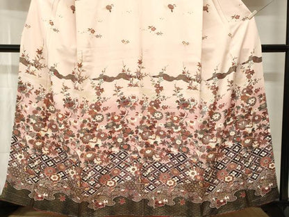 平和屋着物■訪問着　花菱草花文　暈し染め　金彩　正絹　逸品　CABH9581ev
