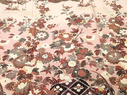 平和屋着物■訪問着　花菱草花文　暈し染め　金彩　正絹　逸品　CABH9581ev