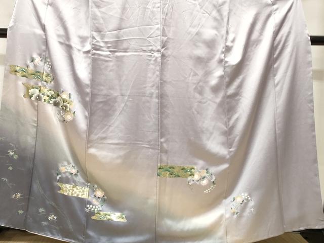 平和屋着物■訪問着　更紗花文　吹き寄せ文　暈し染め　金彩　正絹　逸品　CABH9590ev
