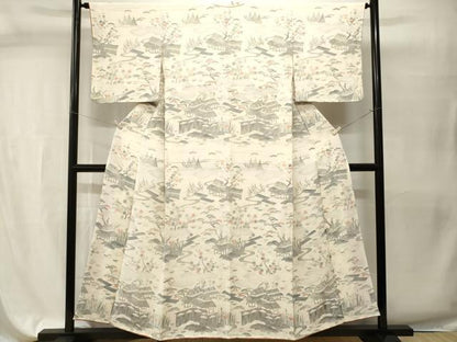 平和屋着物■訪問着　松竹梅　御所解文　鬼しぼ縮緬　正絹　逸品　CABH9594ev