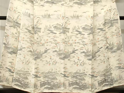 平和屋着物■訪問着　松竹梅　御所解文　鬼しぼ縮緬　正絹　逸品　CABH9594ev