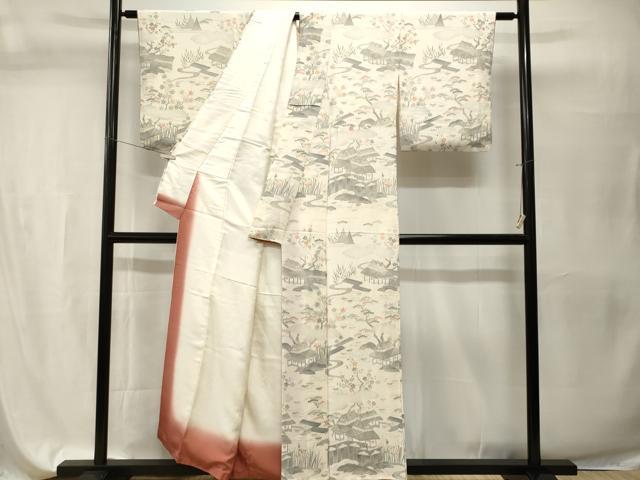 平和屋着物■訪問着　松竹梅　御所解文　鬼しぼ縮緬　正絹　逸品　CABH9594ev