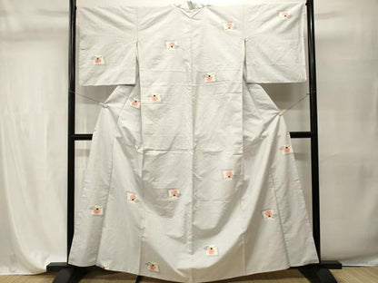 平和屋着物■上質な紬　色紙重ね　成り物　正絹　逸品　CABH9598ev