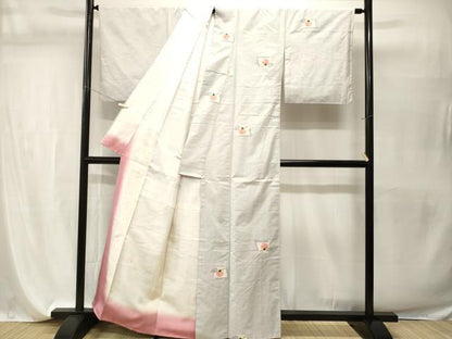平和屋着物■上質な紬　色紙重ね　成り物　正絹　逸品　CABH9598ev