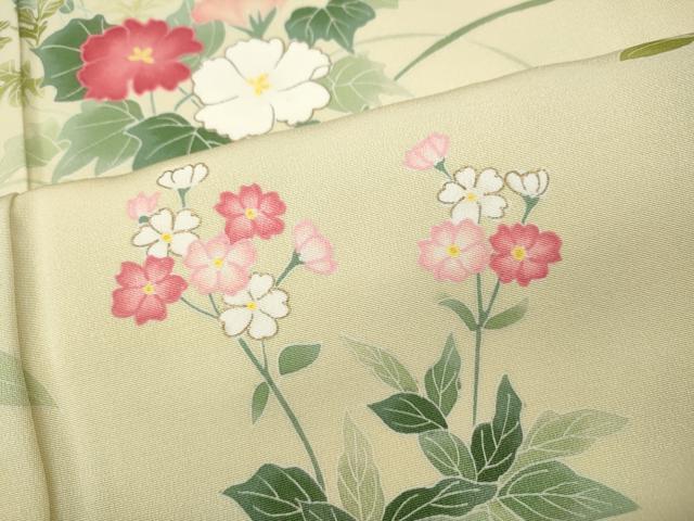 平和屋着物●訪問着　草花文　正絹　逸品　CABH9601ut