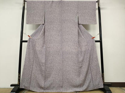 平和屋着物●上質な小紋　鹿の子文　正絹　逸品　CABH9603ut
