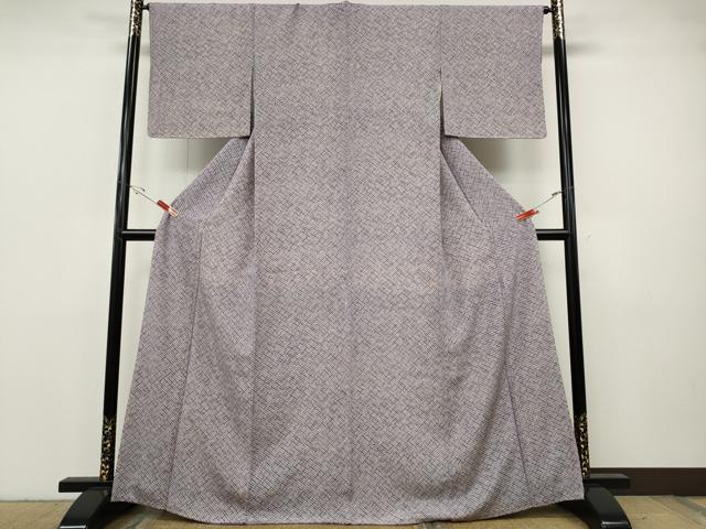 平和屋着物●上質な小紋　鹿の子文　正絹　逸品　CABH9603ut