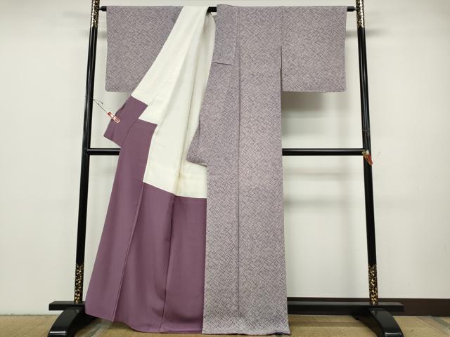 平和屋着物●上質な小紋　鹿の子文　正絹　逸品　CABH9603ut