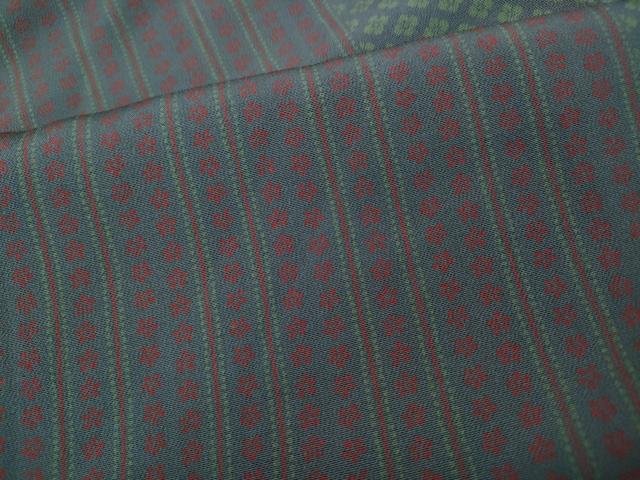平和屋着物●上質な小紋　花菱間道　正絹　逸品　CABH9610ut