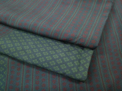 平和屋着物●上質な小紋　花菱間道　正絹　逸品　CABH9610ut