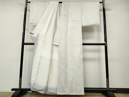 平和屋着物●上質な小紋　総絞り　亀甲吉祥文　正絹　逸品　CABH9611ut