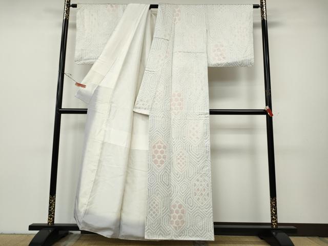 平和屋着物●上質な小紋　総絞り　亀甲吉祥文　正絹　逸品　CABH9611ut