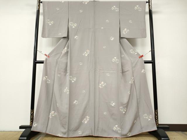 平和屋着物●上質な小紋　友禅　草花丸文　正絹　逸品　CABH9614ut
