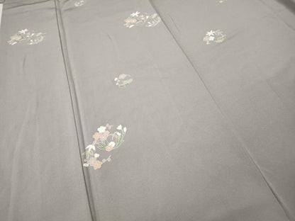 平和屋着物●上質な小紋　友禅　草花丸文　正絹　逸品　CABH9614ut