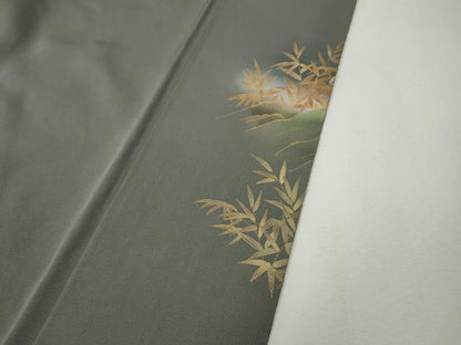 平和屋着物●訪問着　刺繍　水車　鯉　鴛鴦草木文　暈し染め　金彩　正絹　逸品　CABH9615ut