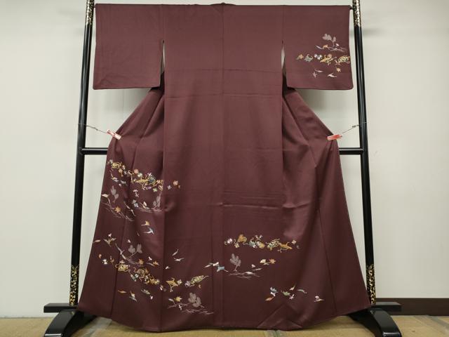 平和屋着物●訪問着　宝尽くし舞葉文　金彩　正絹　逸品　CABH9617ut