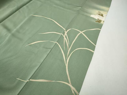 平和屋着物●訪問着　枝花文　暈し染め　金彩　正絹　逸品　CABH9618ut