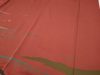 平和屋着物●訪問着　刺繍　遠山文　正絹　逸品　CABH9621ut