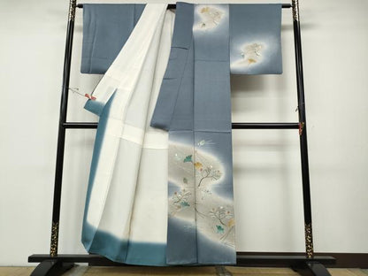 平和屋着物●訪問着　こぼれ松葉　まつぼっくり　暈し染め　金彩　正絹　逸品　CABH9623ut