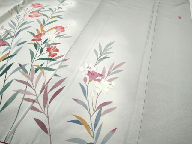 平和屋着物●訪問着　友禅　作家物　草花文　暈し染め　正絹　逸品　CABH9624ut