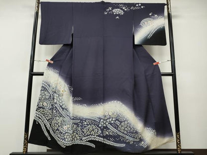 平和屋着物●訪問着　辻が花　暈し染め　さが美扱い　正絹　逸品　CABH9625ut