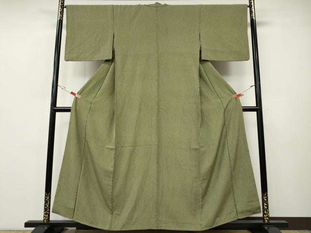 平和屋着物●上質な小紋　縞　正絹　逸品　CABH9626ut