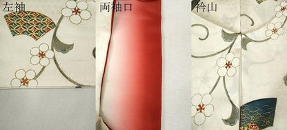 平和屋着物●上質な小紋　地紙蔦の葉花文　金彩　正絹　逸品　CABH9631ut
