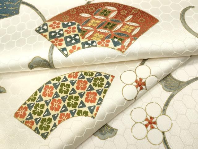 平和屋着物●上質な小紋　地紙蔦の葉花文　金彩　正絹　逸品　CABH9631ut
