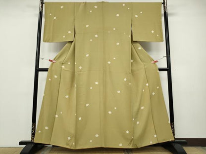 平和屋着物●上質な小紋　色紙重ね雪輪文　正絹　逸品　CABH9632ut