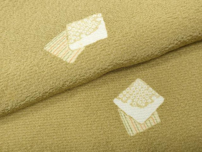 平和屋着物●上質な小紋　色紙重ね雪輪文　正絹　逸品　CABH9632ut