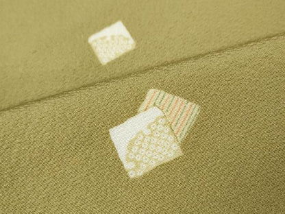 平和屋着物●上質な小紋　色紙重ね雪輪文　正絹　逸品　CABH9632ut