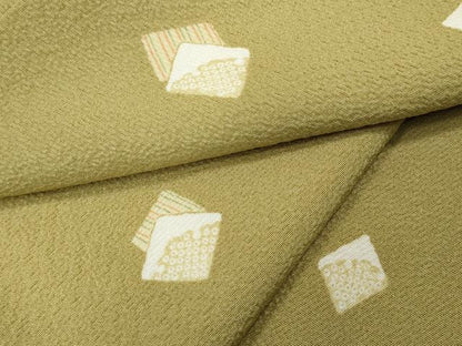 平和屋着物●上質な小紋　色紙重ね雪輪文　正絹　逸品　CABH9632ut