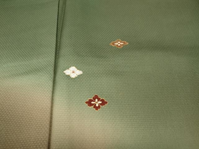 平和屋着物●訪問着　刺繍　花菱文　金彩　正絹　逸品　CABH9633ut