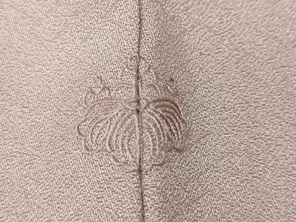 平和屋着物●訪問着　刺繍　地紙草花文　暈し染め　金銀彩　正絹　逸品　CABH9635ut